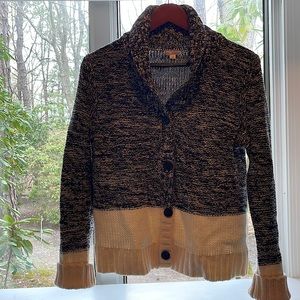 Gap blue and white knit cardigan.